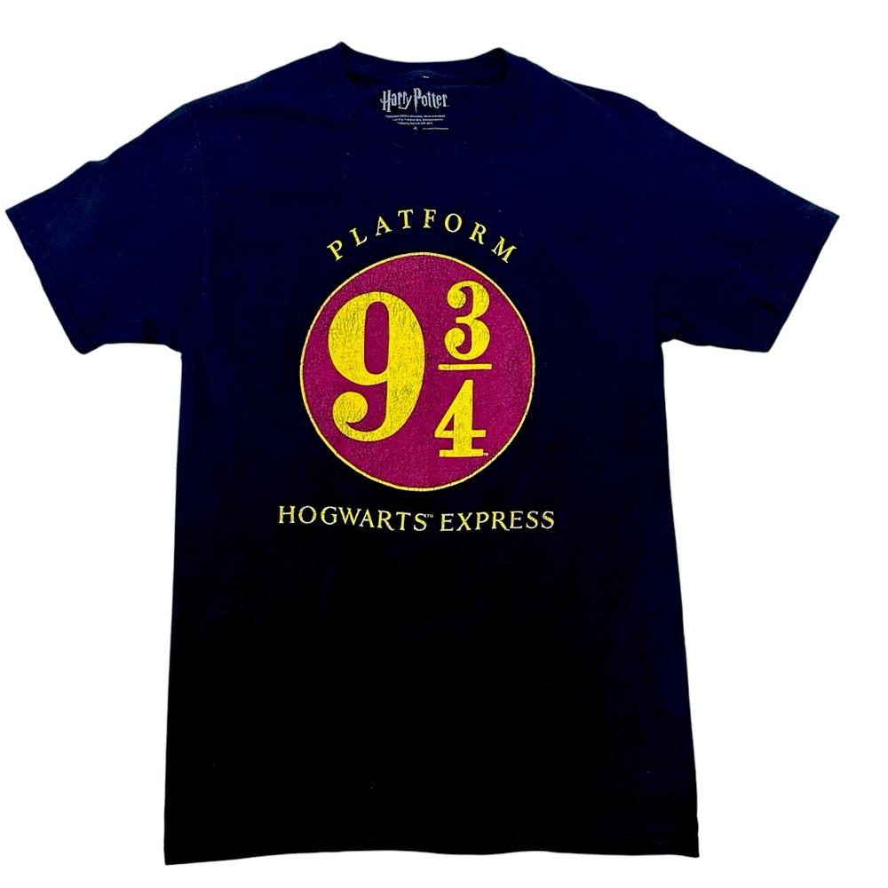Harry Potter | HP Platform 9 3/4 Black Short Sleeve T-Shirt | Size Small
